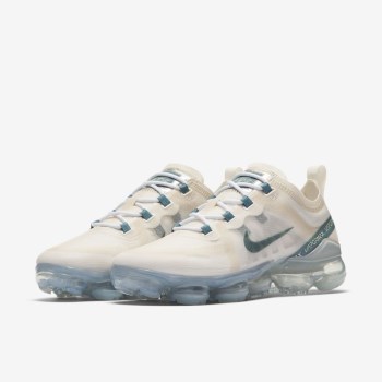 Nike Air VaporMax 2019 - Női Utcai Cipő - Fehér/Metal Titán/Türkiz